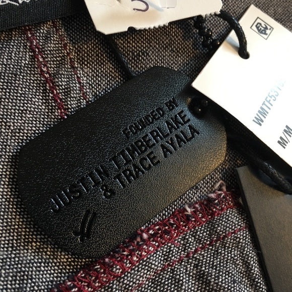 Men's medium William Rast button up shirt Justin Timberlake red wine color - Picture 9 of 13